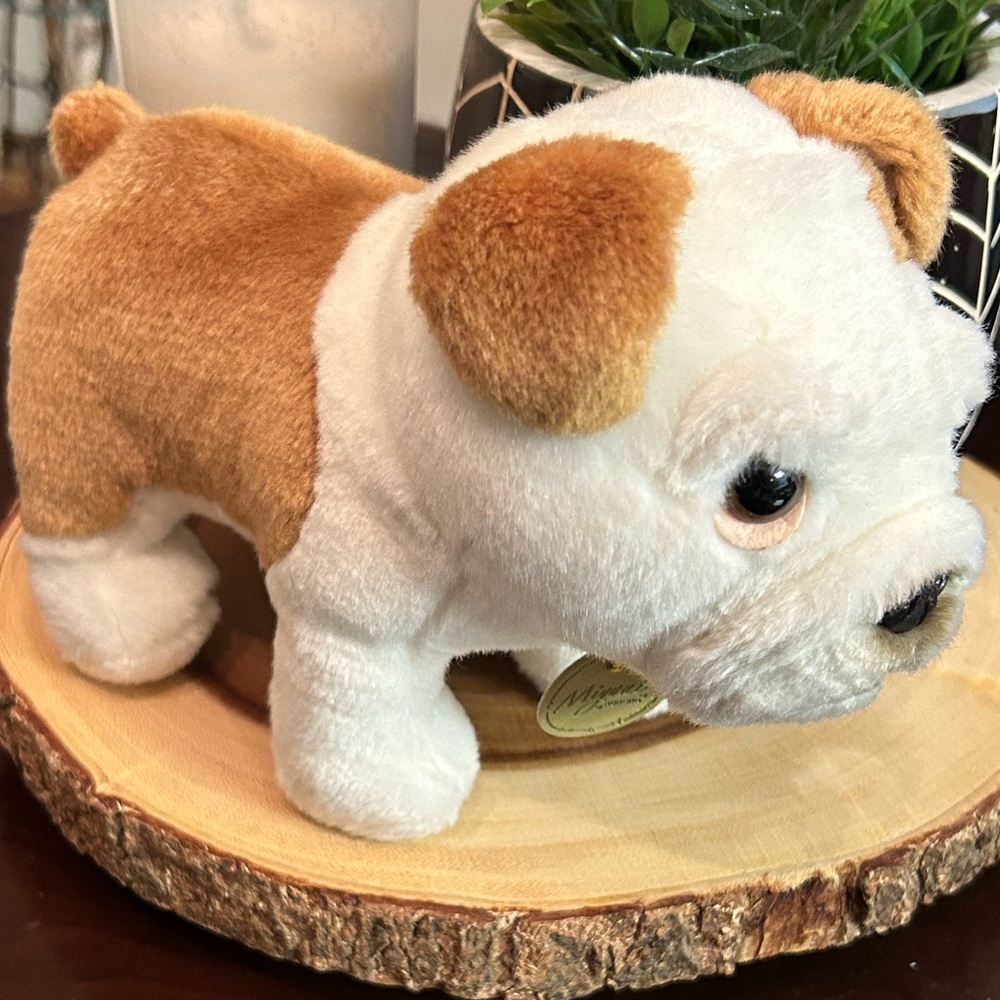 Aurora Myoni Bulldog Plush Toy‎ Brown And White Stuffed Animal NWOT